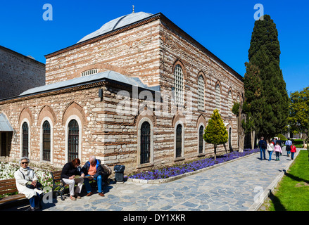 La Biblioteca (Moschea della scuola) nella terza Corte, al Palazzo di Topkapi (Topkapi Sarayi), quartiere di Sultanahmet, Istanbul, Turchia Foto Stock
