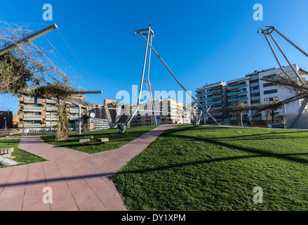 Blas Infante square a LLeida, Spagna Foto Stock