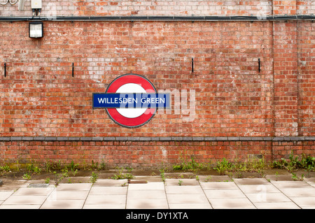 Metro Willesden Green logo stazione Foto Stock