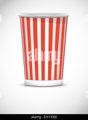 Sfondo con strisce vuote di vetro per popcorn Foto Stock