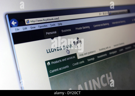 Lloyds Bank sito web Foto Stock