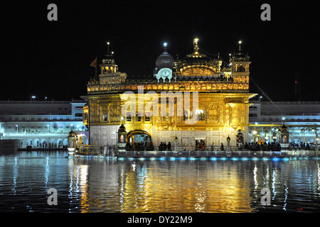 India, Punjab, Amristar, tempio d'Oro Foto Stock