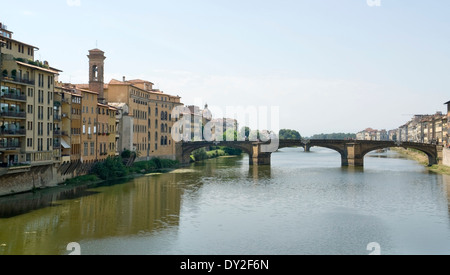 Sunny illuminata vista panoramica di Firenze in Toscana (Italia). Foto Stock