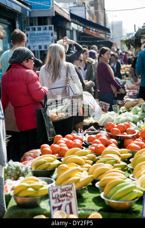 North End Rd Mercato in Fulham SW6 - London REGNO UNITO Foto Stock