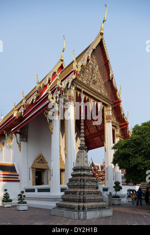 Bangkok, Thailandia, Sud-est asiatico. Per motivi di Wat Pho t tramonto Foto Stock