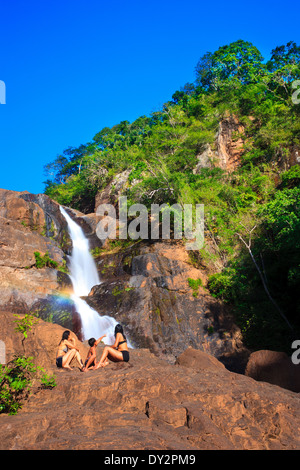 Le belle cascate Chorro El Cano (Las Cascadas de Ola), Cocle Affitto provincia, Repubblica di Panama. Foto Stock