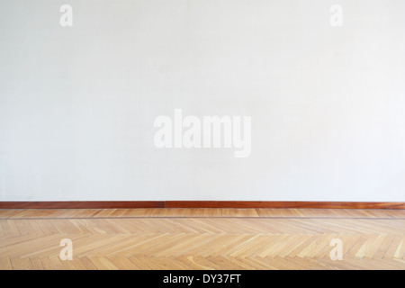 Stanza vuota con pavimento in legno, parquet Foto Stock