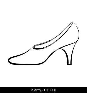 La scarpa da donna isolato su sfondo bianco Foto Stock