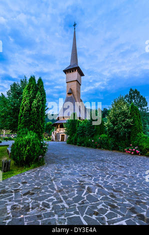 Barsana Monastero complesso in Maramures Foto Stock