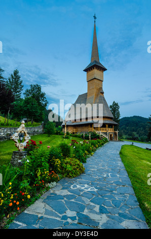 Barsana Monastero complesso in Maramures Foto Stock