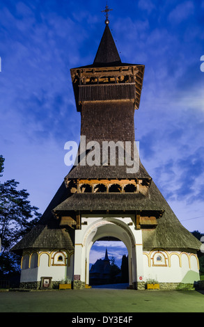 Barsana Monastero complesso in Maramures Foto Stock