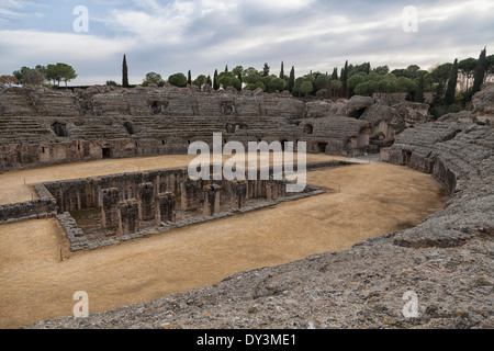 Teatro romano sito archeologico Italica, Santiponce Spagna Foto Stock