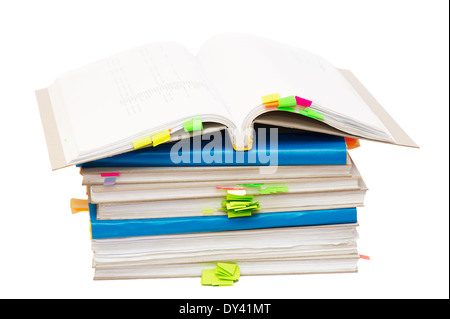 Aprire il libretto di conto è isolato sul bianco Foto Stock