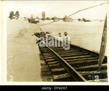 Una fotografia panoramica del centro di Jackson, Mississippi, scattata intorno al 1914. L'immagine mostra l'architettura della città, la disposizione delle strade e lo sviluppo urbano durante i primi anni del XX secolo. Foto Stock