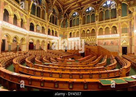 Interno del Parlamento ungherese edificio in Budapest Foto Stock