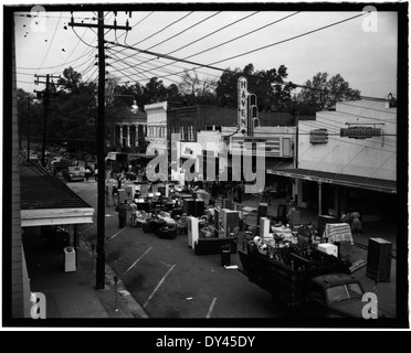 Questa immagine panoramica mostra il centro di Jackson, Mississippi, intorno al 1914, evidenziando lo sviluppo urbano, la disposizione delle strade e l'architettura dei primi anni del XX secolo. Foto Stock