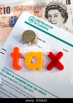 HMRC imposta sul reddito documento, Londra Foto Stock