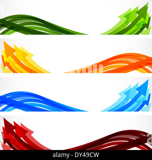 Set di banner con le frecce Foto Stock