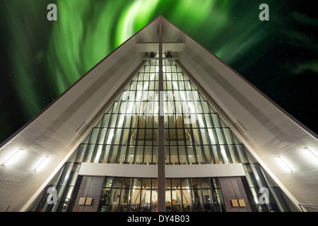 Il Tromsdalen chiesa (Tromsdalen Kirke), noto anche come la Cattedrale Artica troms Tromso Norvegia A1 Foto Stock