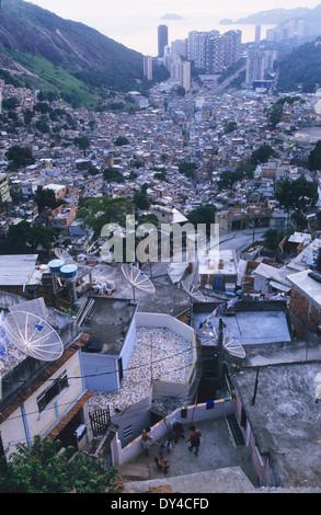 Da Rocinha Favela, vista sul Rio de Janeirio, Brasile, Sud America Foto Stock