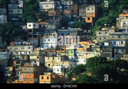 Da Rocinha Favela, vista sul Rio de Janeirio, Brasile, Sud America Foto Stock