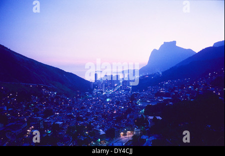 Da Rocinha Favela, vista sul Rio de Janeirio, Brasile, Sud America Foto Stock