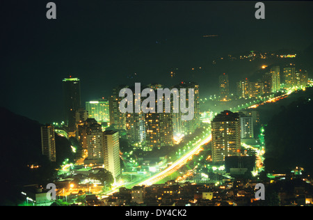 Da Rocinha Favela, vista sul Rio de Janeirio, Brasile, Sud America Foto Stock