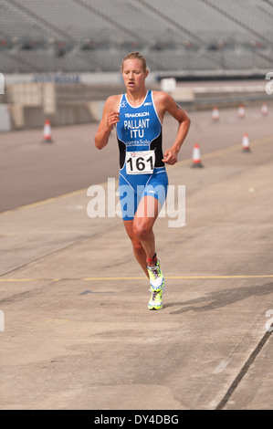 Elite duathlon Championships 2014 marzo 30 anziani vincitore Emma Pallant Foto Stock