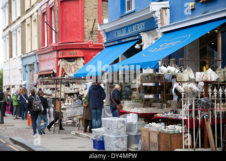 Portobello Rd mercato di Nottinghill Gate - London W11 - REGNO UNITO Foto Stock