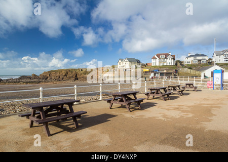 Sandy Crooklets Beach Bude Cornwall Inghilterra REGNO UNITO Foto Stock