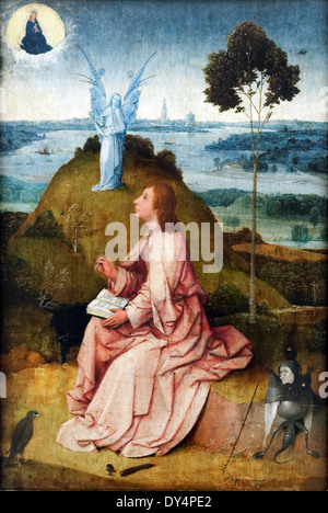 Hieronymus Bosch - San Giovanni Evangelista sull isola di Patmos - 1488 - XV secolo - Scuola Fiamminga - Gemäldegalerie - Essere Foto Stock
