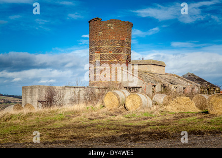 Skelton Park miniere, Upcast albero (385 piedi profondo) & Schiele Casa ventola, Skelton, Teesside, Inghilterra Foto Stock