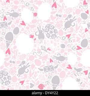 Pasqua Seamless Pattern in sfumature pastello Foto Stock