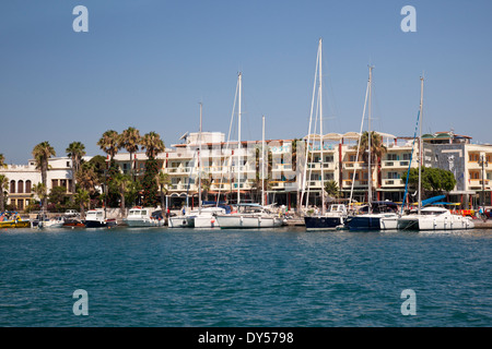 La città di Kos waterfront, Kos, Grecia Foto Stock