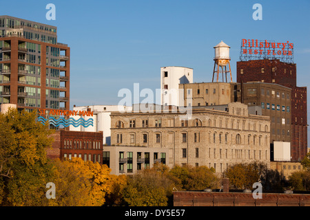 Stati Uniti d'America, Minnesota, Minneapolis, vista in elevazione del San Antonio area principale Foto Stock