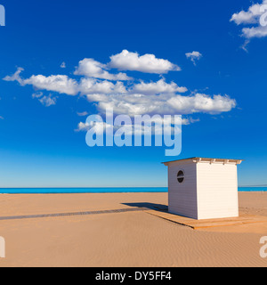 Spiaggia di Gandia playa nord di Valencia al Mediterraneo Spagna Foto Stock