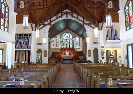 All'interno di San Paolo Chiesa Episcopale, Key West, Florida Foto Stock