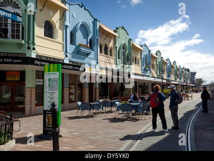 Nuovo Regent Street, Christchurch, Canterbury, South Island, in Nuova Zelanda, Pacific Foto Stock