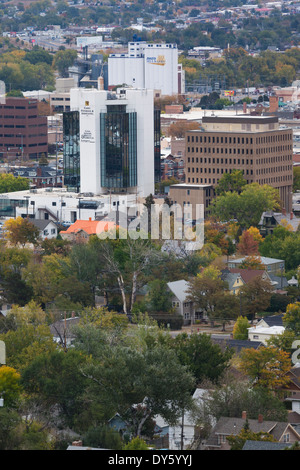 Stati Uniti d'America, Sud Dakota, Rapid City, vista in elevazione dello skyline Foto Stock