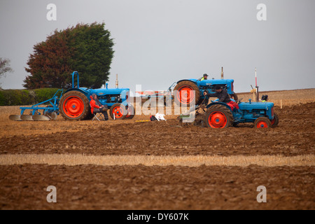 Memorial Match di aratura, 2014, Shorwell, Isle of Wight, England, Regno Unito, ©Patrick Eden Fotografia 2014 Foto Stock