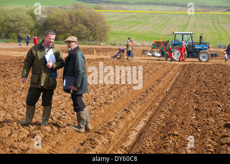 Memorial Match di aratura, 2014, Shorwell, Isle of Wight, England, Regno Unito, ©Patrick Eden Fotografia 2014 Foto Stock