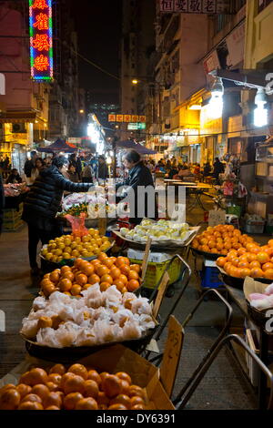 Il Mercato Notturno di Temple Street, Kowloon, Hong Kong, Cina, Asia Foto Stock