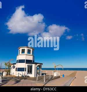 Spiaggia di Gandia playa nord di Valencia al Mediterraneo Spagna Foto Stock