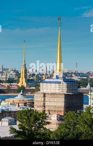 Vista dalla Cattedrale di San Isacco, San Pietroburgo, Russia, Europa Foto Stock