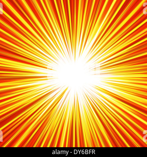Sfondo astratto di red star burst Foto Stock