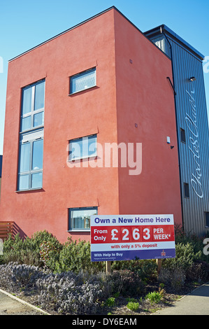 Charles Church sviluppo di alloggiamento con aiuto per acquistare Foto Stock