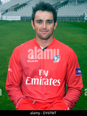 Stephen Parry pone in Lancashire one-day kit al pre-stagione photocall Foto Stock