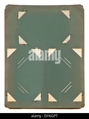 Pagina di vintage photo album isolati su sfondo bianco Foto Stock