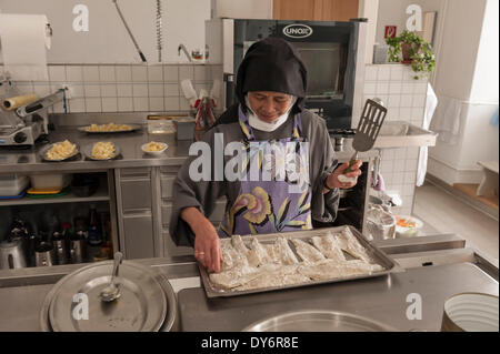 Convento di San Giovanni a Muestair svizzera - Giugno 2013 - cucina, Foto Stock