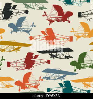 Piani Vintage seamless pattern design Foto Stock